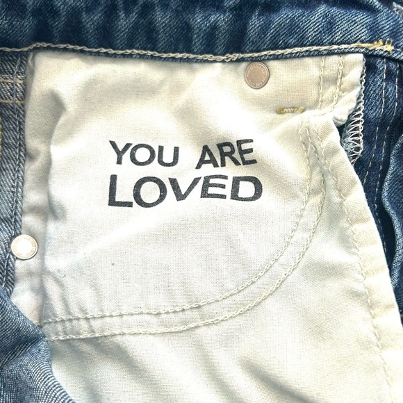 AMO Kate Straight Leg Jeans Denim Pants Mid Rise Girl Crush Wash Blue Size 27 - Picture 16 of 16